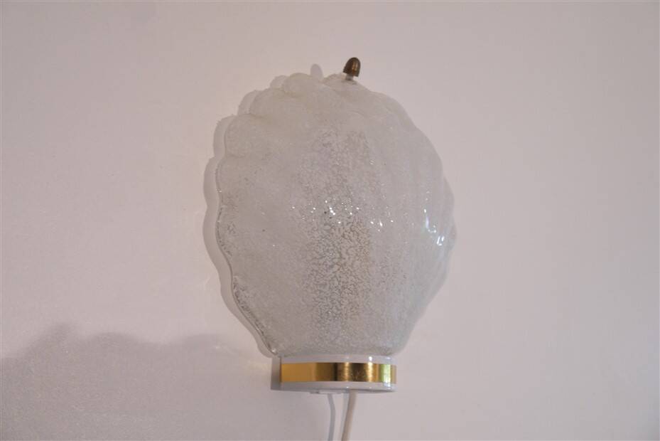 Scandinavian glass wall light 1970