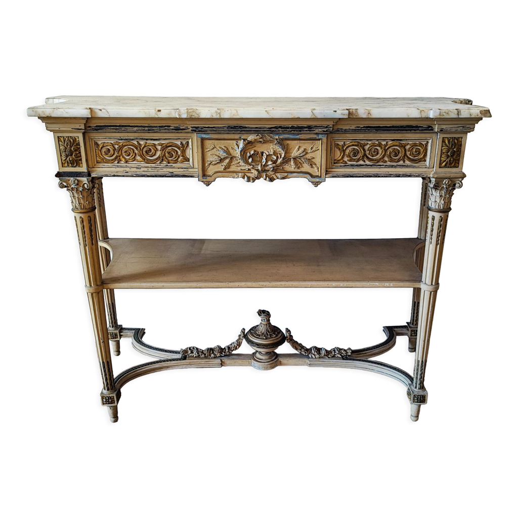 Console Murale Dorée 45 Cm - Étagère Vénitienne Style Antique - Polyrésine - Neuf