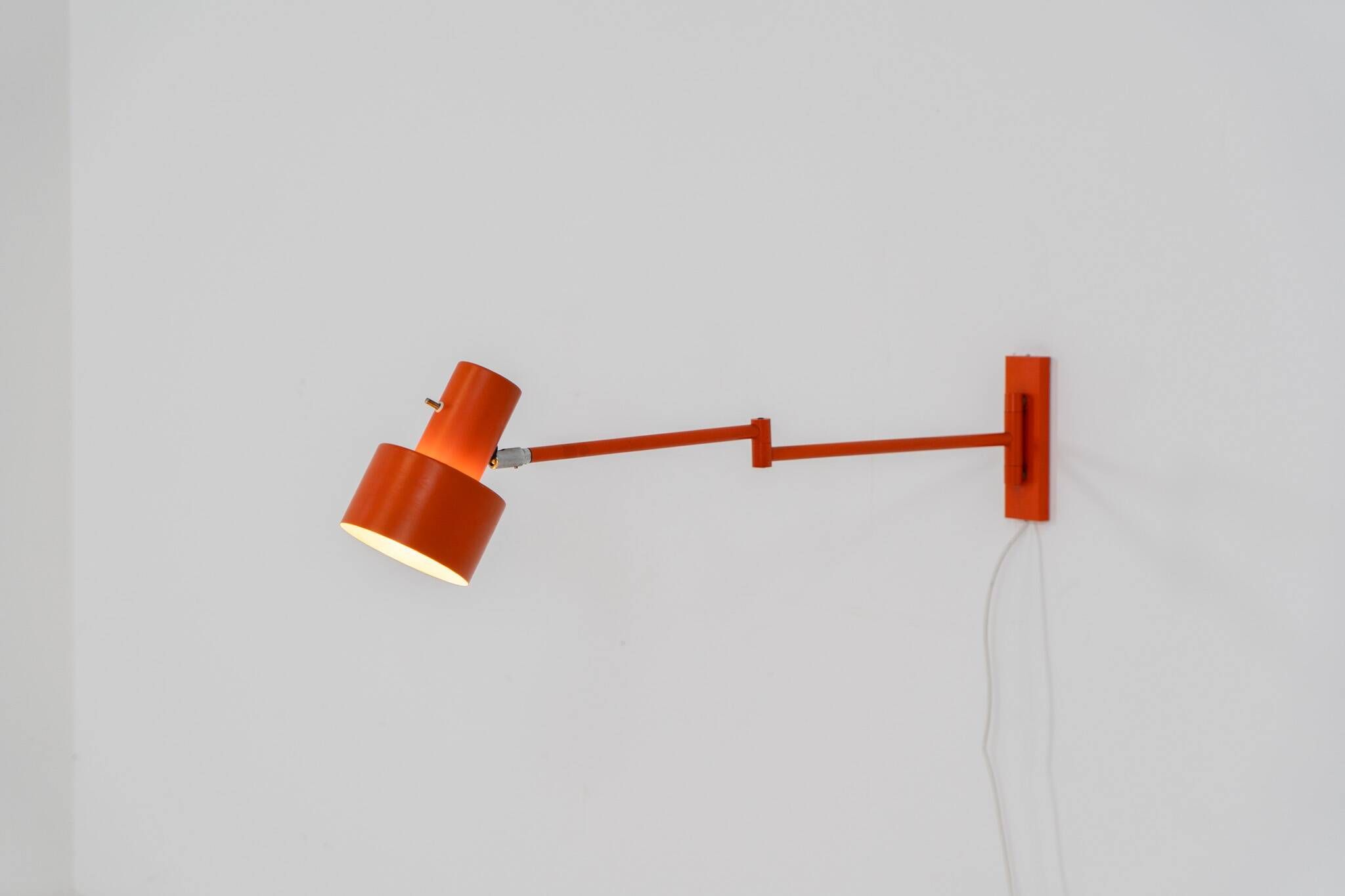 Orange "Skala" wall lamp by Jo Hammerborg