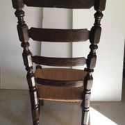 High chair with rush seating