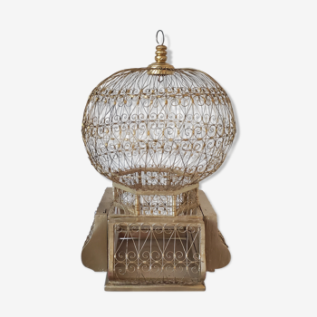 Large golden bird cage