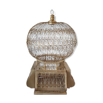 Large golden bird cage