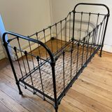 Wrought iron cot renovated with mattress