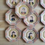 18 Henriot Quimper plates