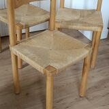 Set of 4 Scandinavian rope sitting chairs