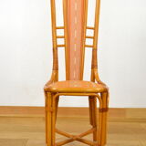 6 bamboo chairs & fabrics 1970-1980