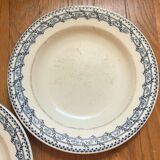 2 assiettes en Terre de Fer Salins bleues