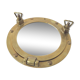 Brass porthole mirror, diameter 18cm