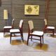 Lot de 4 chaises allemande Kondor Möbelwerk 1960