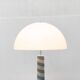 Lampadaire allemand postmoderne avec motif tourbillon bleu clair et blanc, années 1980