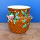 Old salins jar cover kitsch flower vase