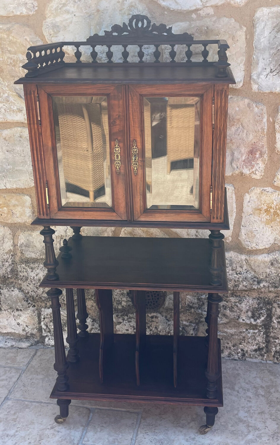Napoleon III Style Mahogany Music Cabinet