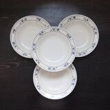 4 vintage earthenware soup plates from Céranord Saint-Amand