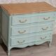 Water green Louis XV style chest of drawers
