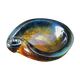 Amber & blue murano glass pocket empty and shell shape - 60s / 70s