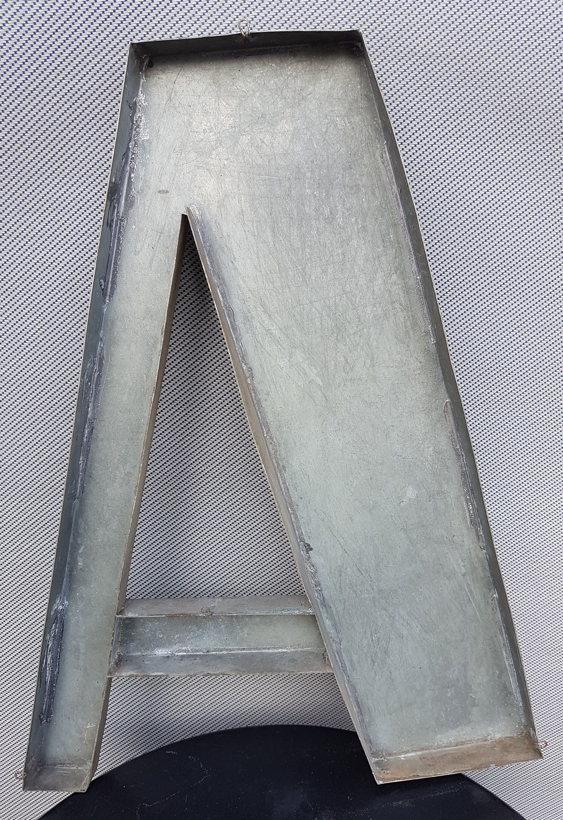 Letter A Art deco Silver zinc