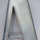 Lettre A art déco zinc gris argent