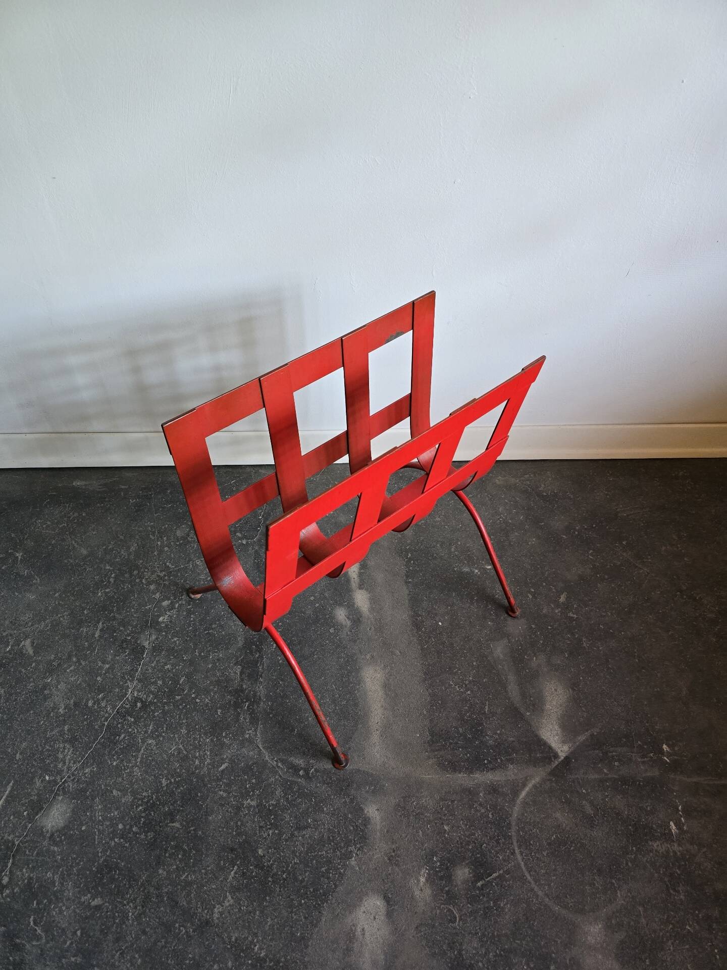 70s Metal Stand for Newspaper, Towel or Wood