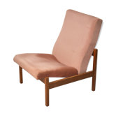 Chauffeuse scandinave années 60 rose