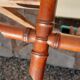 Mirror period 1950 wood beautiful imitation bamboo