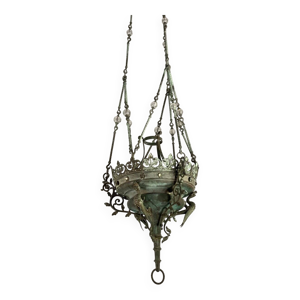 Lustre néogothique en - vers 1880