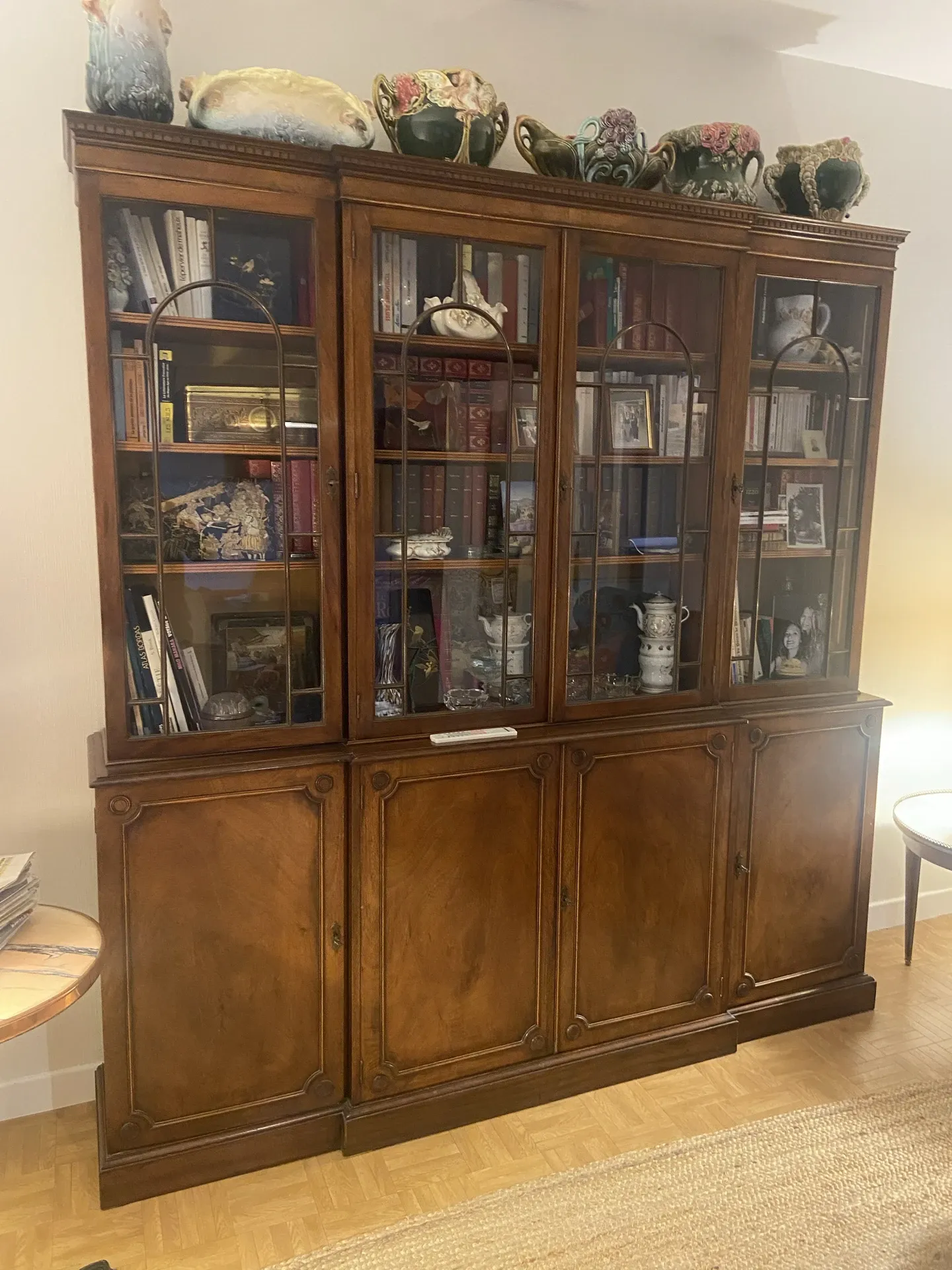 Display cabinet/bookcase, english style, second half of the 20th century