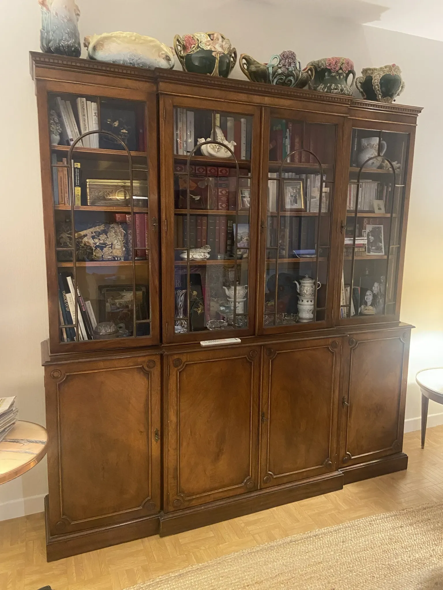 Display cabinet/bookcase, english style, second half of the 20th century