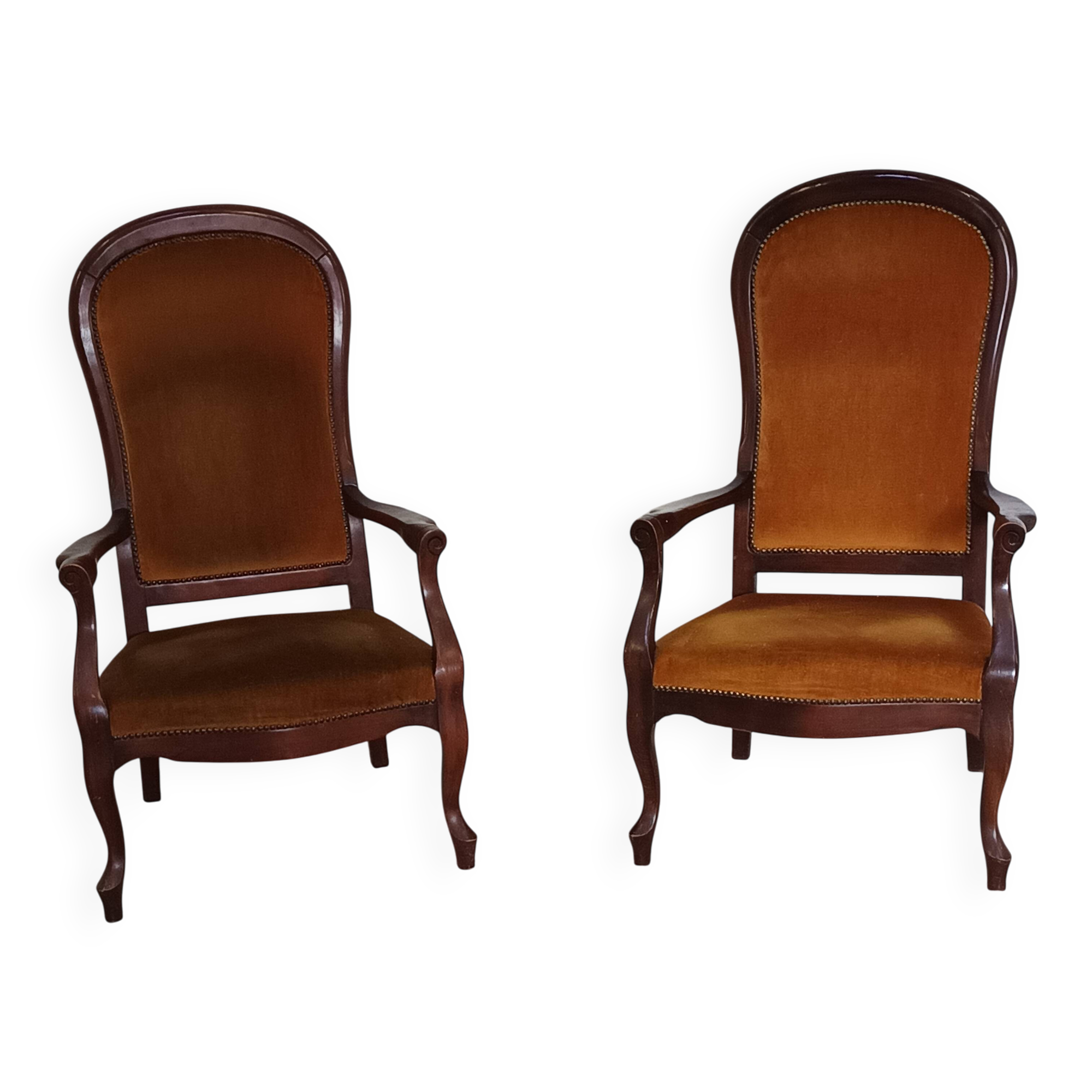 pair of Voltaire armchairs