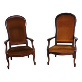 pair of Voltaire armchairs