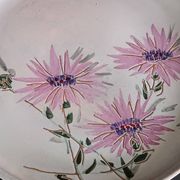 Ceramic plate with thistles by Marie-Madeleine Jolly 1950