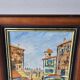 Oil Painting on Canvas Saint Jean de Luz Rue de la République signed Gil Va