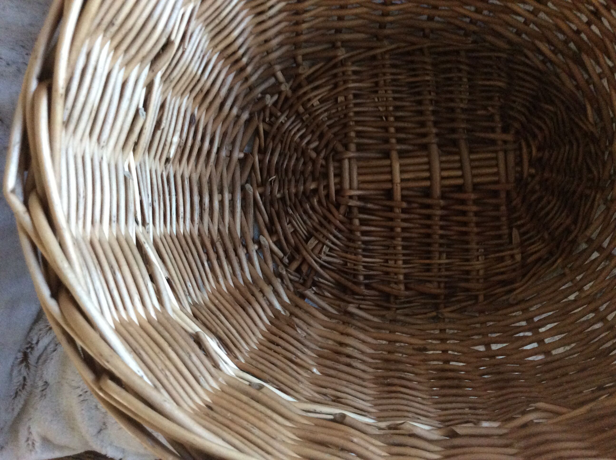 Old rattan basket - vintage