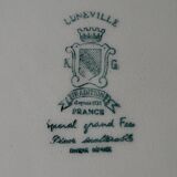 Set de 15 assiettes plates à motifs anglais Lunéville