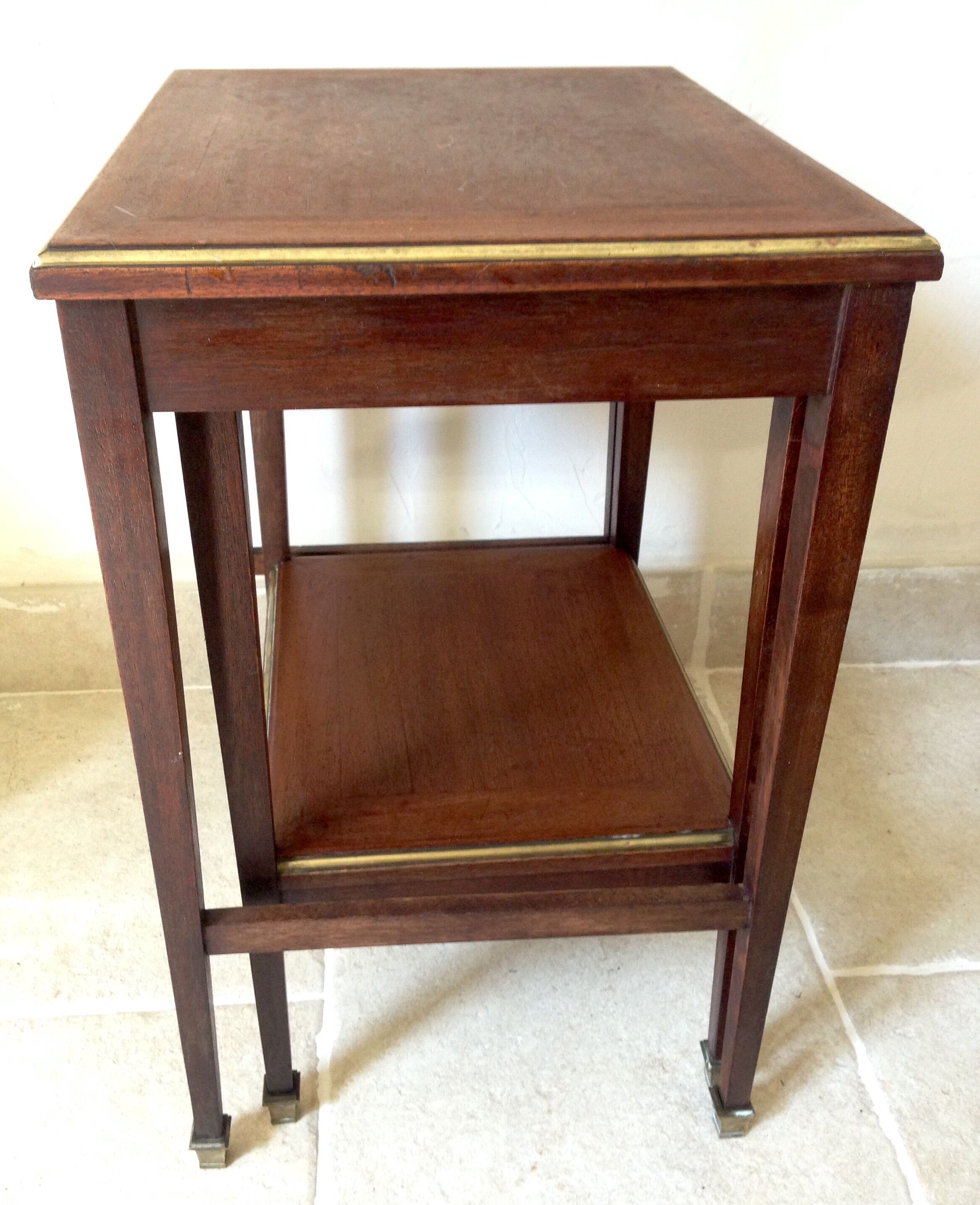 Table trundle strapping brass circa 1900