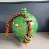 Green glazed terracotta oil jar