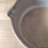 Glazed stoneware fondue pot