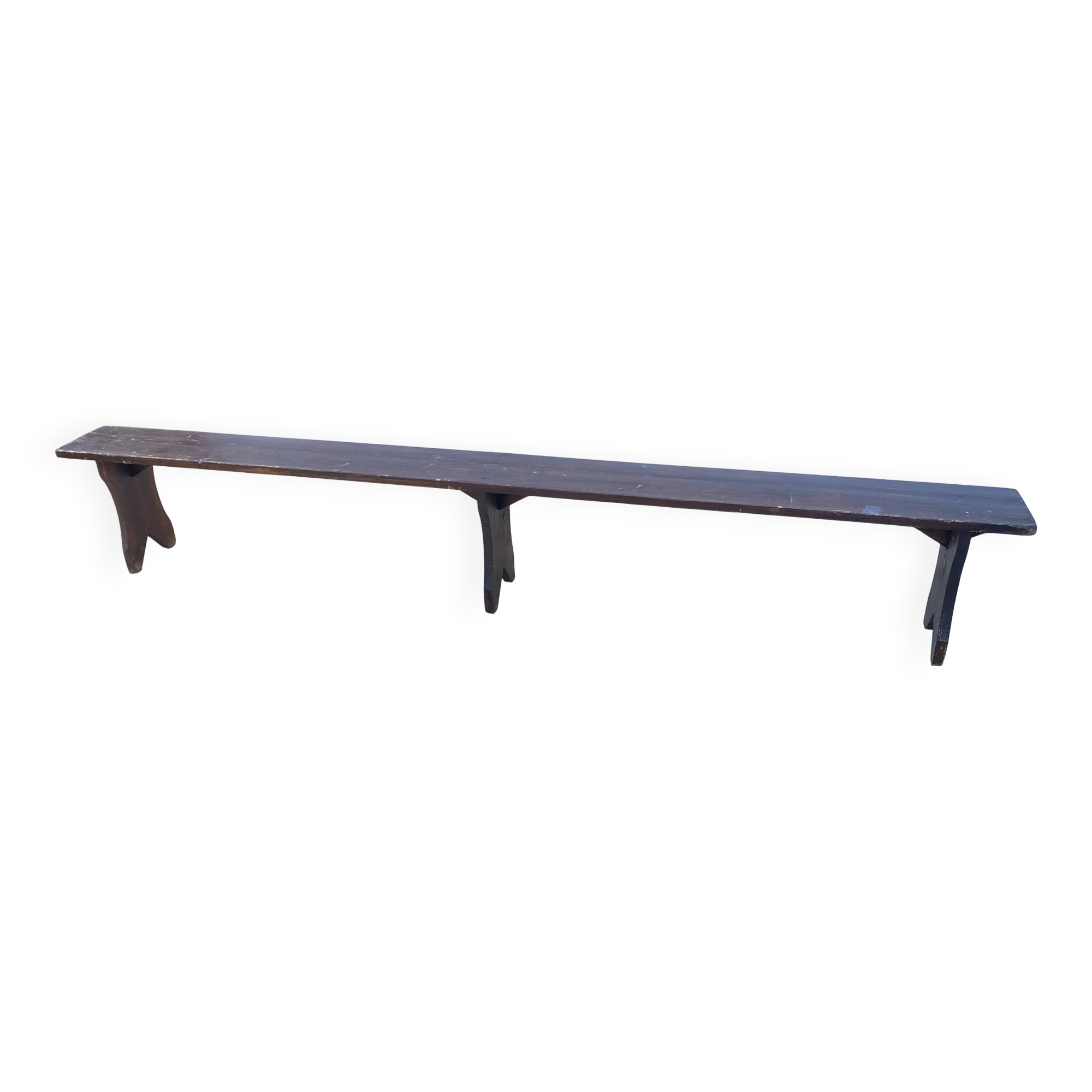 300cm solid wood farm bench for rustic farmhouse table 1950