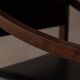 Vintage wooden armchair in black leatherette, Scandinavian style
