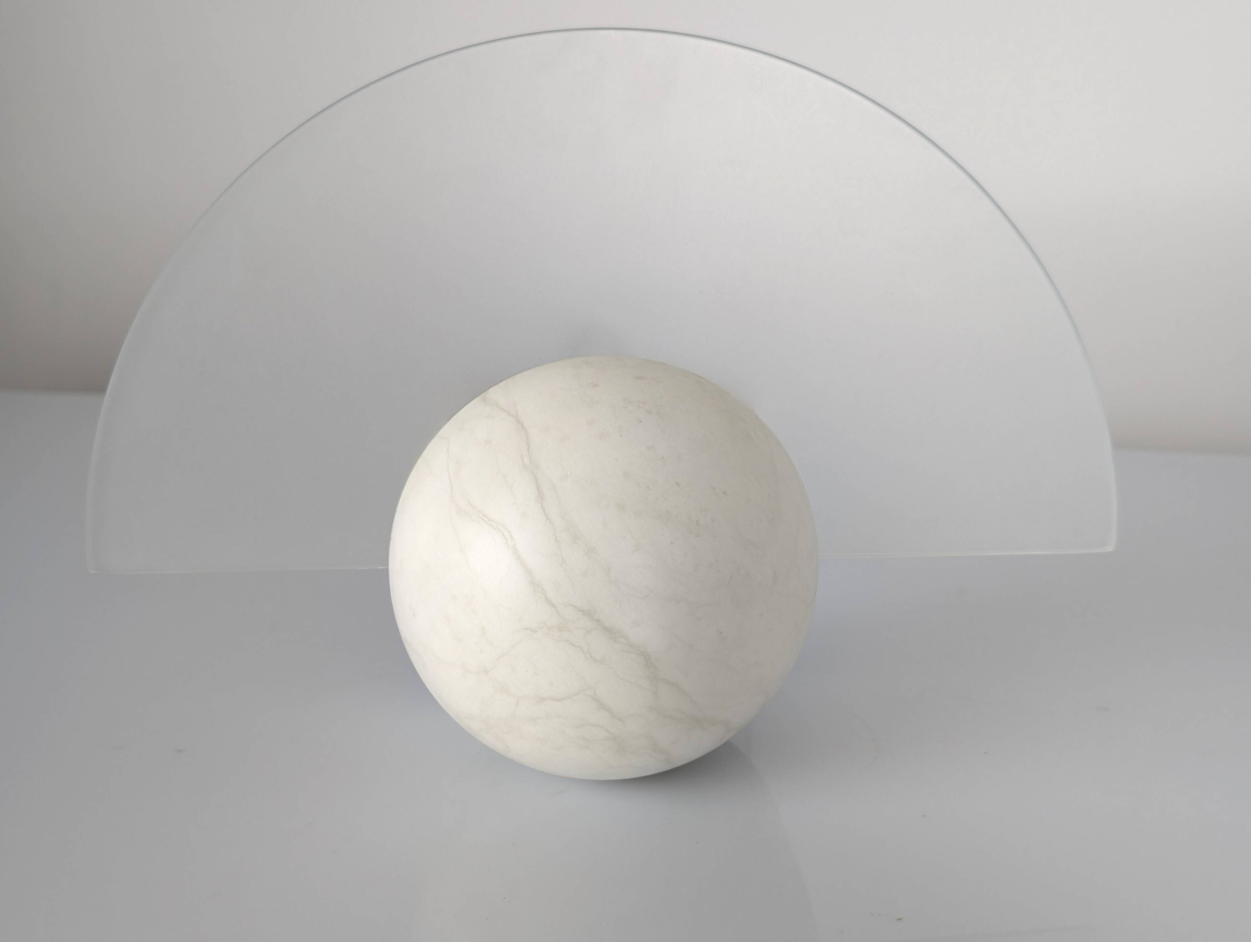 Art Deco Style Alabaster Wall Sconce, 1970s