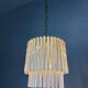 Paolo Venini two-tier Triedri Murano glass chandelier, Italy, 1970s