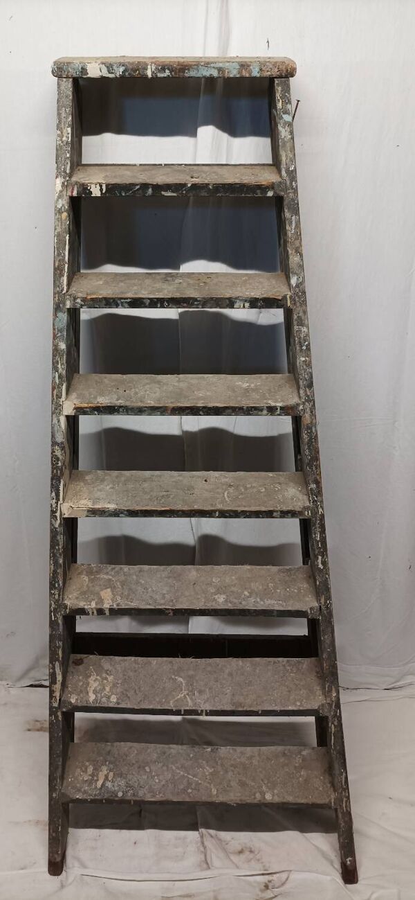 Ancien escabeau de peintre en bois