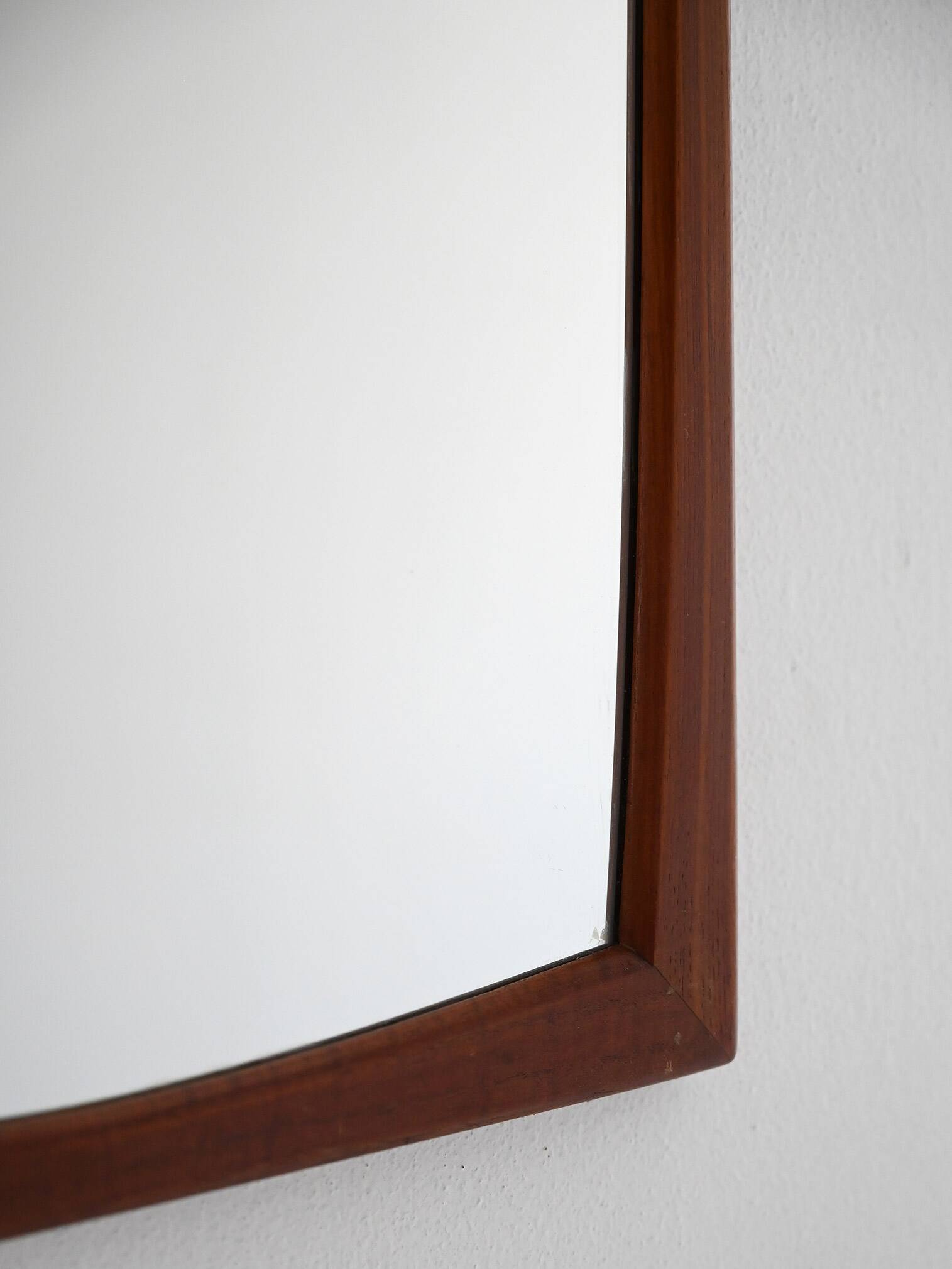 1950s/60s Danish Mirror by Aksel Kjersgaard in Solid Teak