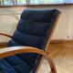 Fauteuil Jindrich Halabala en bois et canne, années 1930