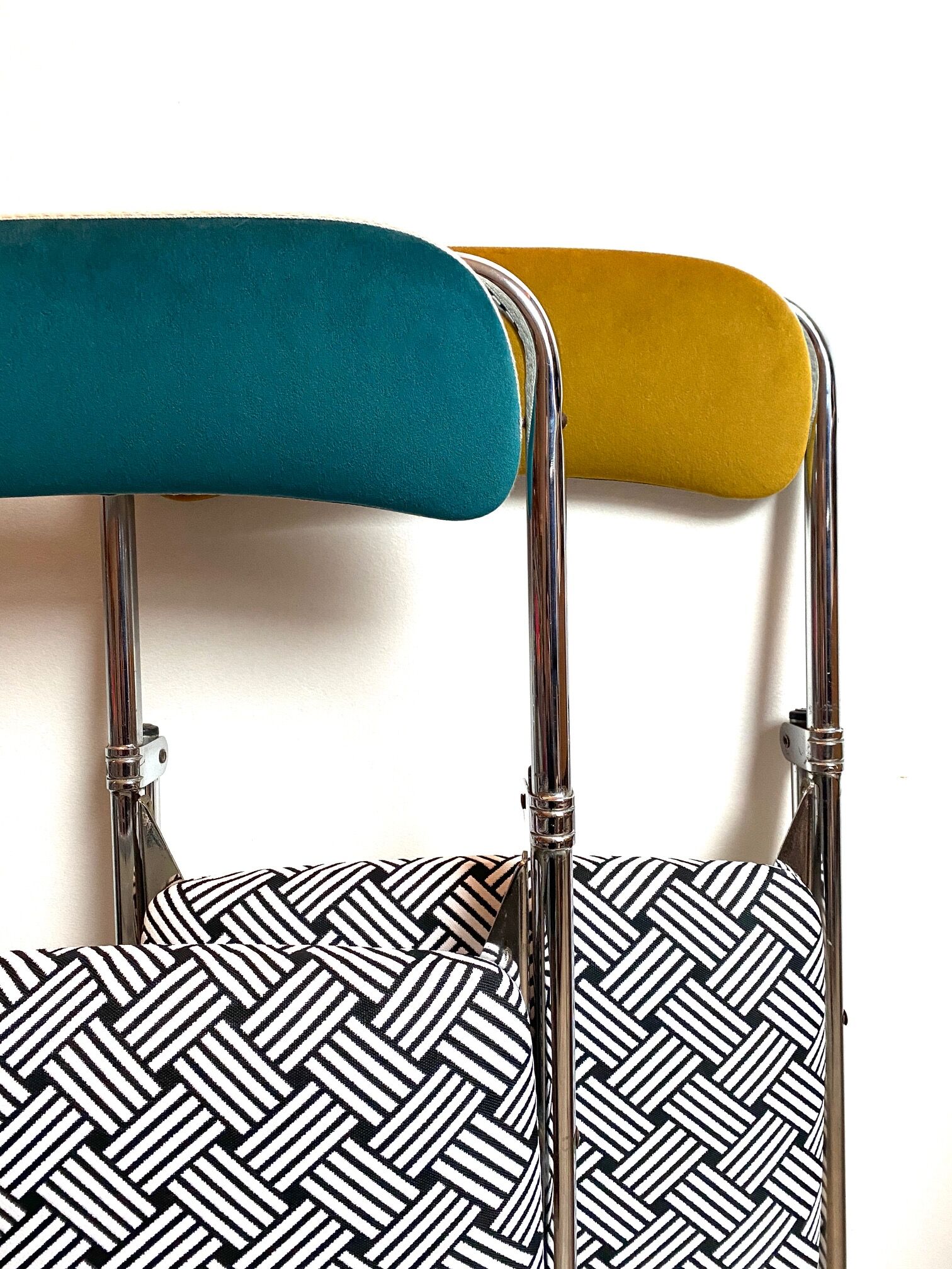 Folding chairs - 70s - upcycling