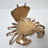 Vintage brass ashtray crab