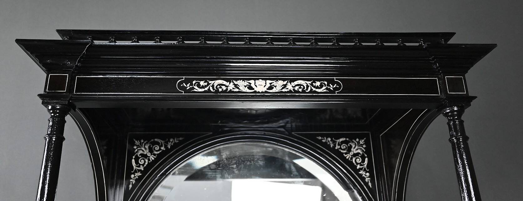 Display Cabinet in Blackened Pear Wood, Napoléon III period – 2nd half of the 19th century