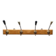 Vintage wooden wall coat rack - 4 hooks