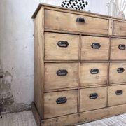 Meuble de métier pin à tiroirs 1950