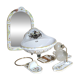 Painted ceramic bathroom set – Vintage floral style