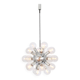Grand lustre atomium Sputnik de style espace chrome par Kalmar, Autriche, années 1970
